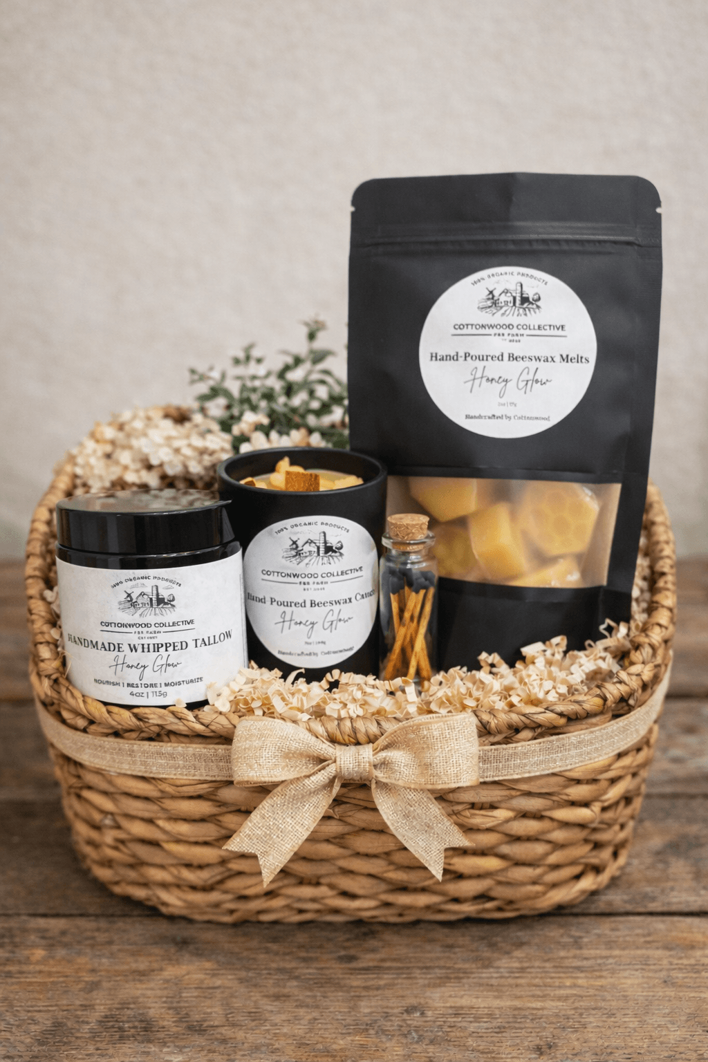 100% beeswax wax melts hand-poured in small batches — non-toxic natural home fragrance