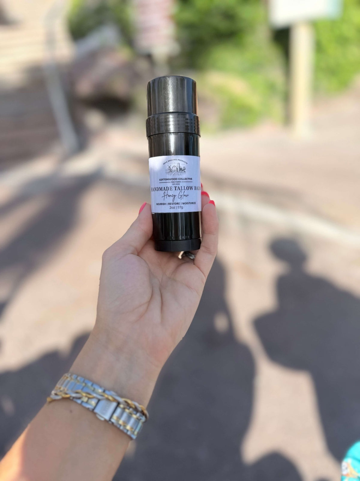 Tallow face balm texture close-up — rich, whipped formula for deep skin hydration